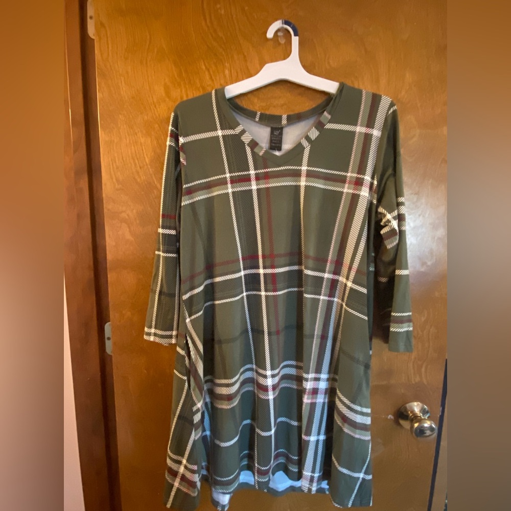 Plaid Green Dress